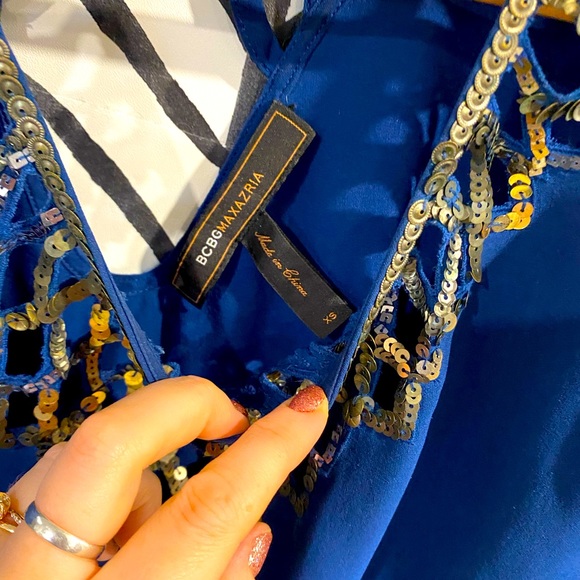 BCBG MaxAzria Royal Blue / Sequin Dress - Picture 3 of 3